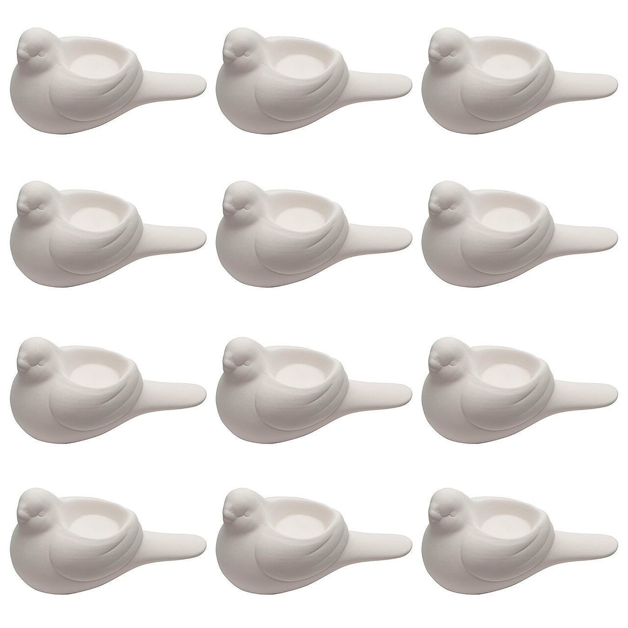 Color-Me™ Ceramic Bisque Bird Tea Light Candle Holder (Pack of 12)